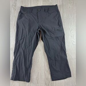 EDDIE BAUER hiking active tech capri black summer pants size 10 stretch comfort